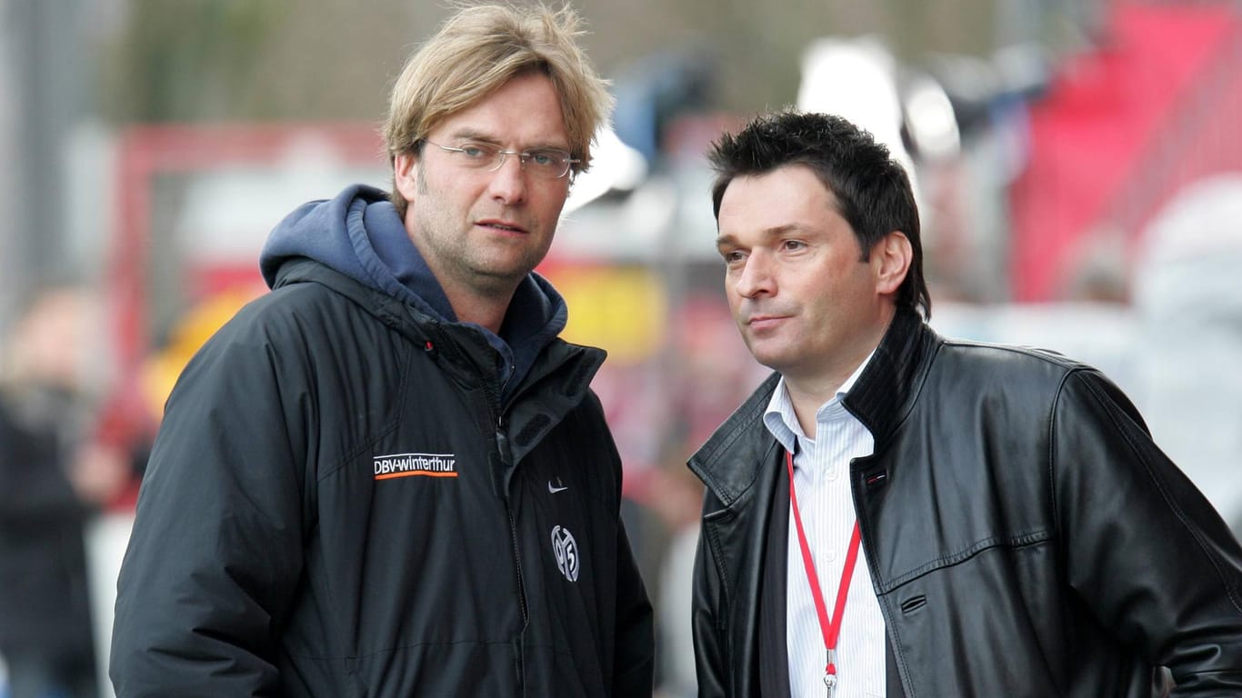 Dynamisches Duo: Klopp und Heidel 2007 beim FSV Mainz 05.