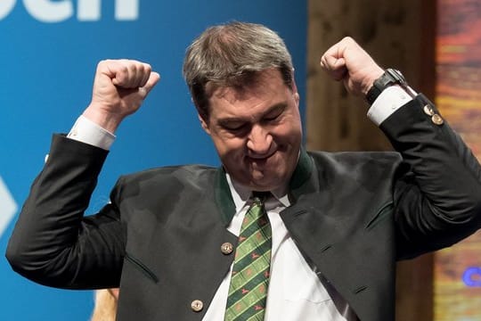 Darf sich über die Umfragewerte der CSU freuen: Bayerns Ministerpräsident Markus Söder.
