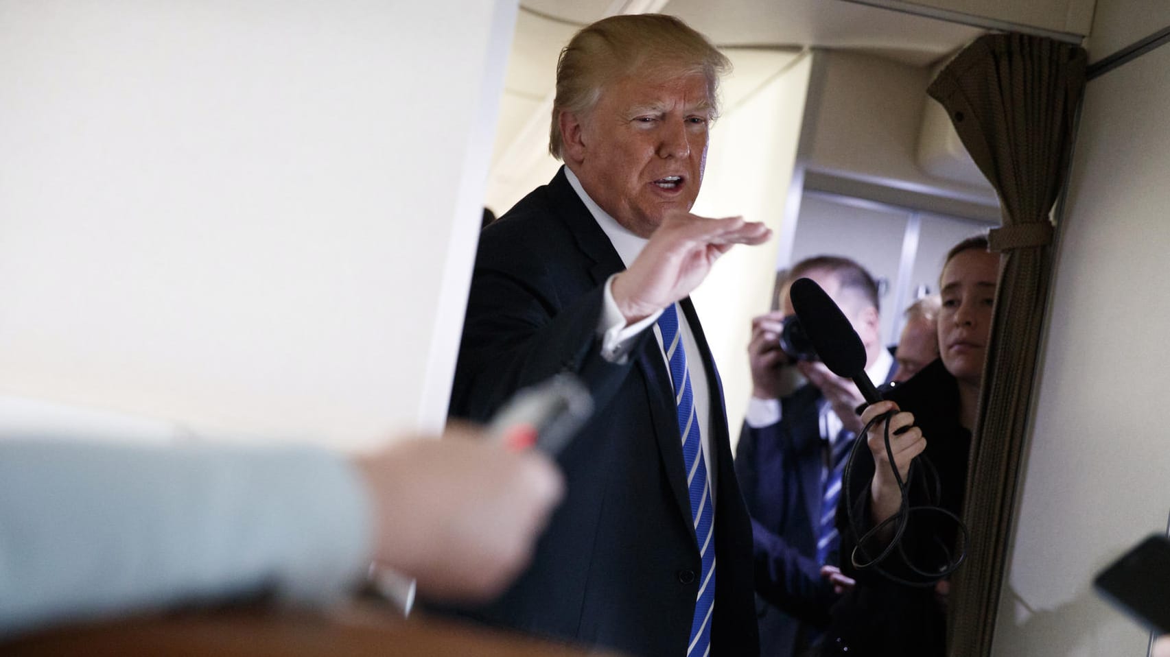 US-Präsident Donald Trump: Bisher hatte er nicht über die Affäre mit der Pornodarstellerin Stormy Daniels gesprochen. US-Präsident Donald Trump: Bisher hatte er nicht über die Affäre mit der Pornodarstellerin Stormy Daniels gesprochen.
