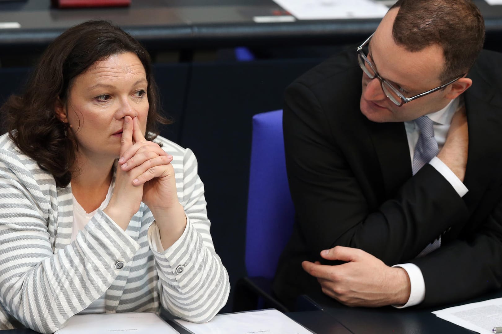 SPD-Fraktionsvorsitzende Andrea Nahles: "Es geht Kollegen wie Herrn Spahn oder Herrn Seehofer viel zu sehr um Eigenprofilierung."