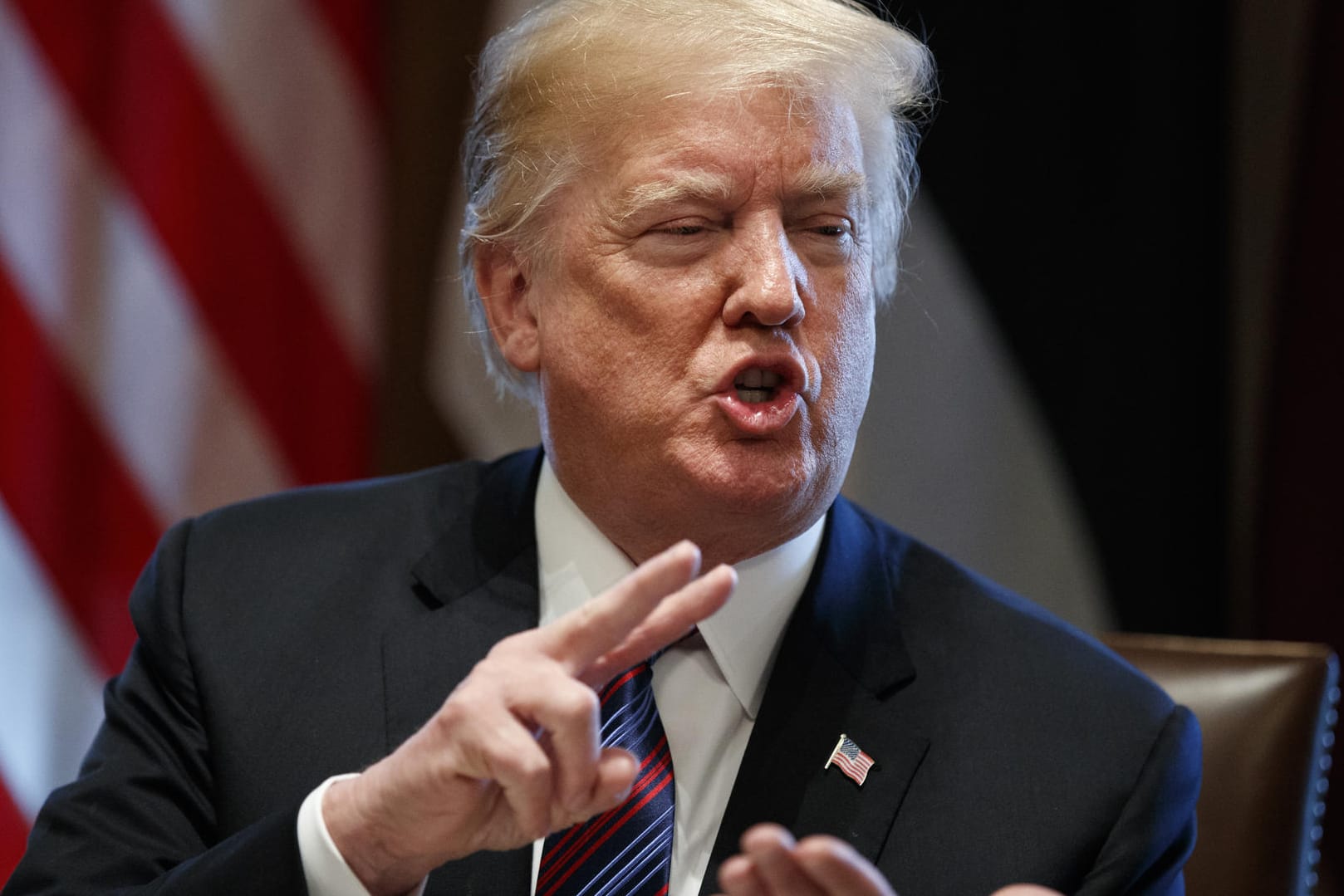 Donald Trump spricht während eines Treffens mit seinen Amtskollegen der baltischen Staaten: Der US-Präsident hat nach der mutmaßlichen Giftgasattacke in Syrien eine schnelle Reaktion der USA angekündigt.