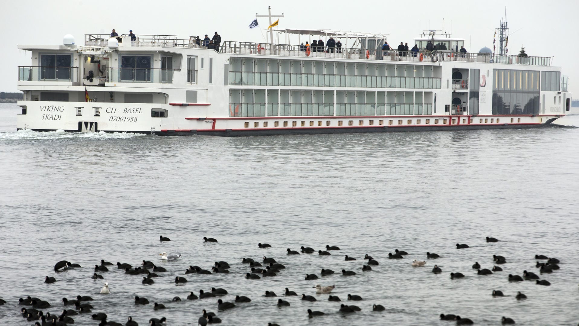Ein Kreuzfahrtschiff: Auf dem Rhein ist ein Fluss-Kreuzfahrtschiff in der Nähe von Rastatt auf Grund gelaufen. (Archivbild) Ein Kreuzfahrtschiff: Auf dem Rhein ist ein Fluss-Kreuzfahrtschiff in der Nähe von Rastatt auf Grund gelaufen. (Archivbild)