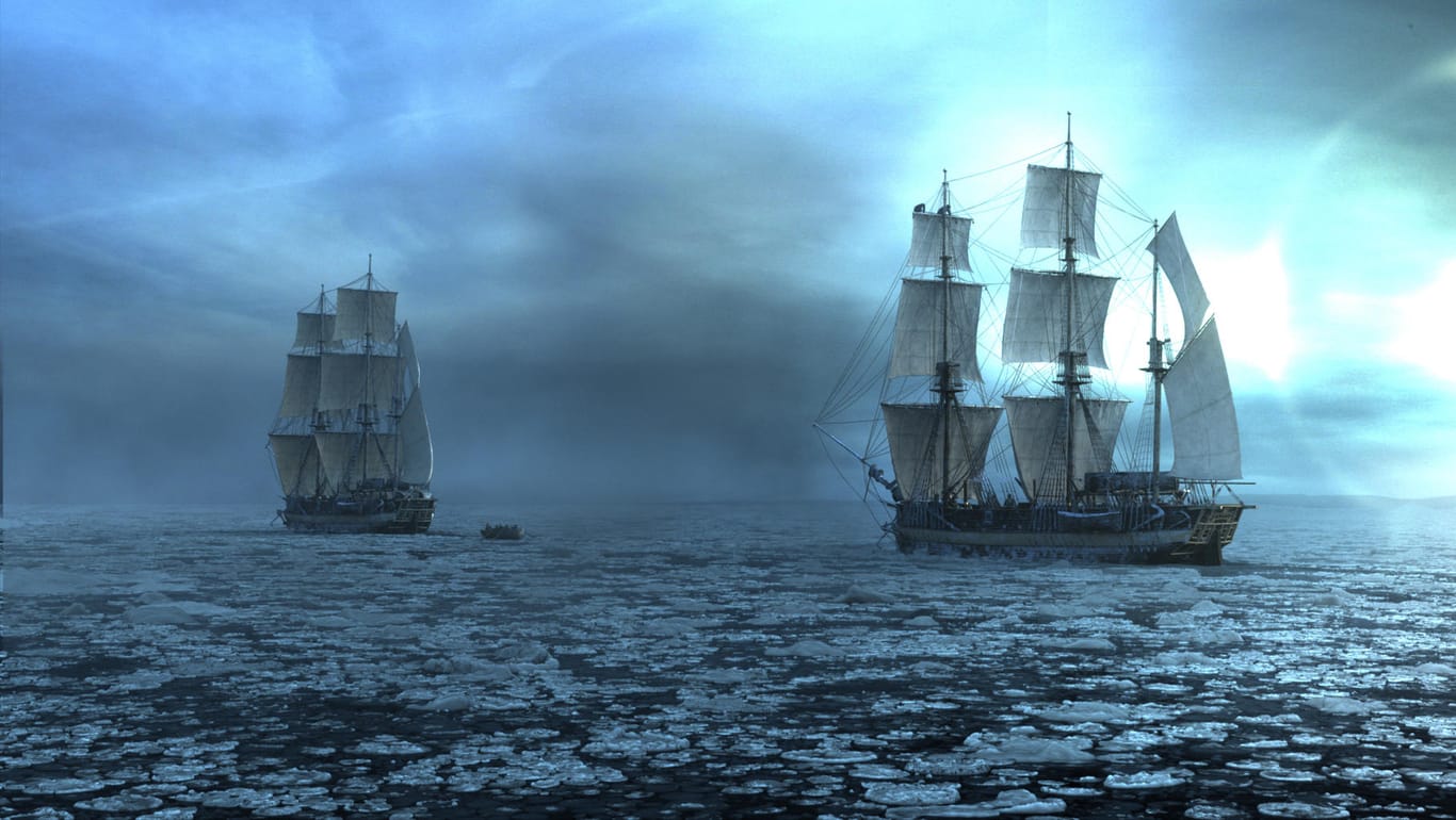 "HMS Erebus" und "HMS"Terror": In der Serie "The Terror" werden die beiden Schiffe Opfer des ewigen Eises.