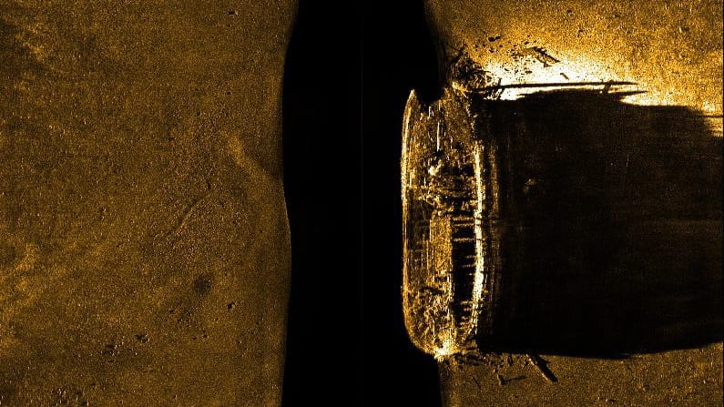 Sonaraufnahme der "HMS Erebus": Mehr als 150 Jahre nach ihrem Verschwinden wurden Franklins Schiffe wieder entdeckt.