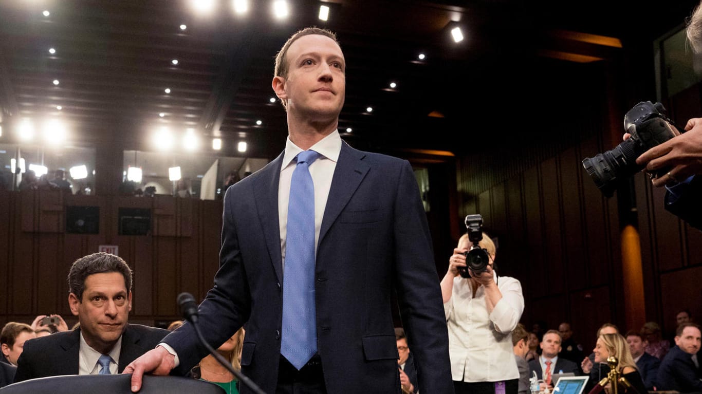 Facebook-Chef Mark Zuckerberg: Im US-Senat muss der Firmengründer Rede und Antwort stehen.