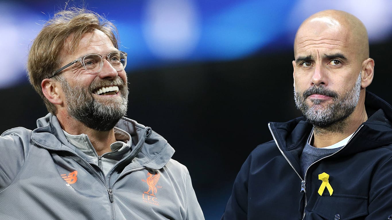 Jürgen Klopp (l.) und Pep Guardiola: Im Viertelfinal-Rückspiel der Champions League feierte der Liverpool-Trainer den nächsten Sieg gegen den City-Coach.