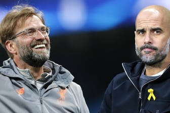 Jürgen Klopp (l.) und Pep Guardiola: Im Viertelfinal-Rückspiel der Champions League feierte der Liverpool-Trainer den nächsten Sieg gegen den City-Coach.