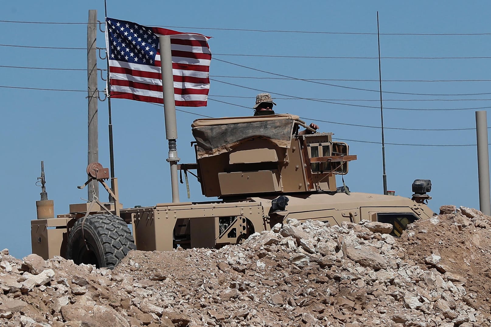 Amerikanische Spezialeinheit im syrischen Manbidsch: In dem Bürgerkriegsland sind kleine Kontingente amerikanischer Truppen im Kampf gegen die Terrormiliz IS aktiv.