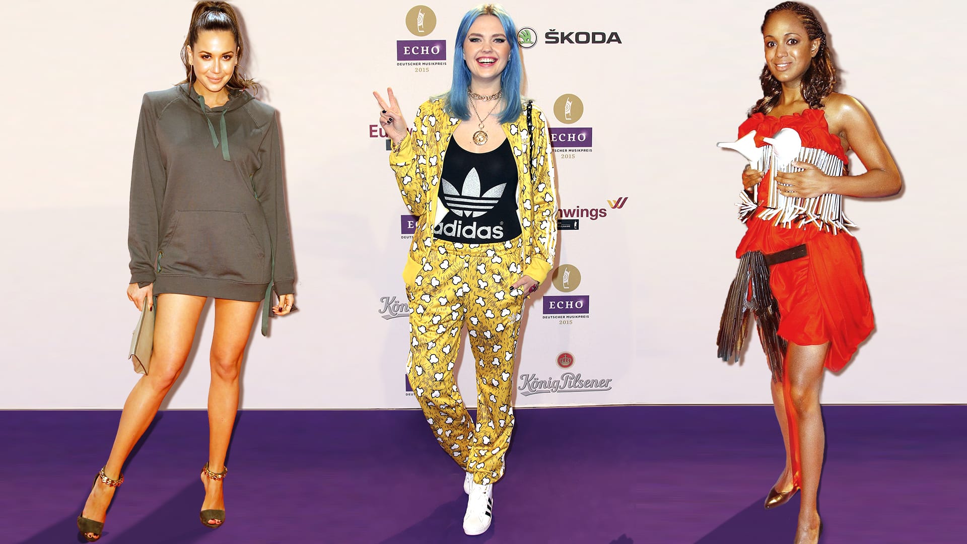 Mandy Capristo, Bonnie Strange und Milka Loff Fernandes: Sie fielen mit ungewöhnlichen Looks beim Echo auf.