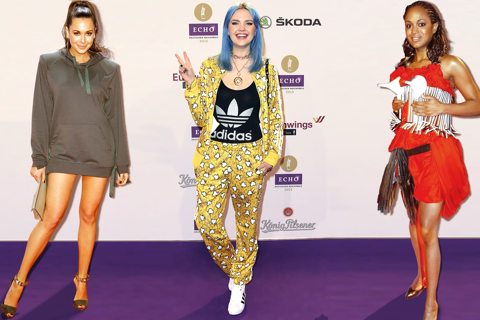 Mandy Capristo, Bonnie Strange und Milka Loff Fernandes: Sie fielen mit ungewöhnlichen Looks beim Echo auf.