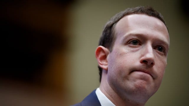 Mark Zuckerberg vor dem US-Kongress während der Anhörung.