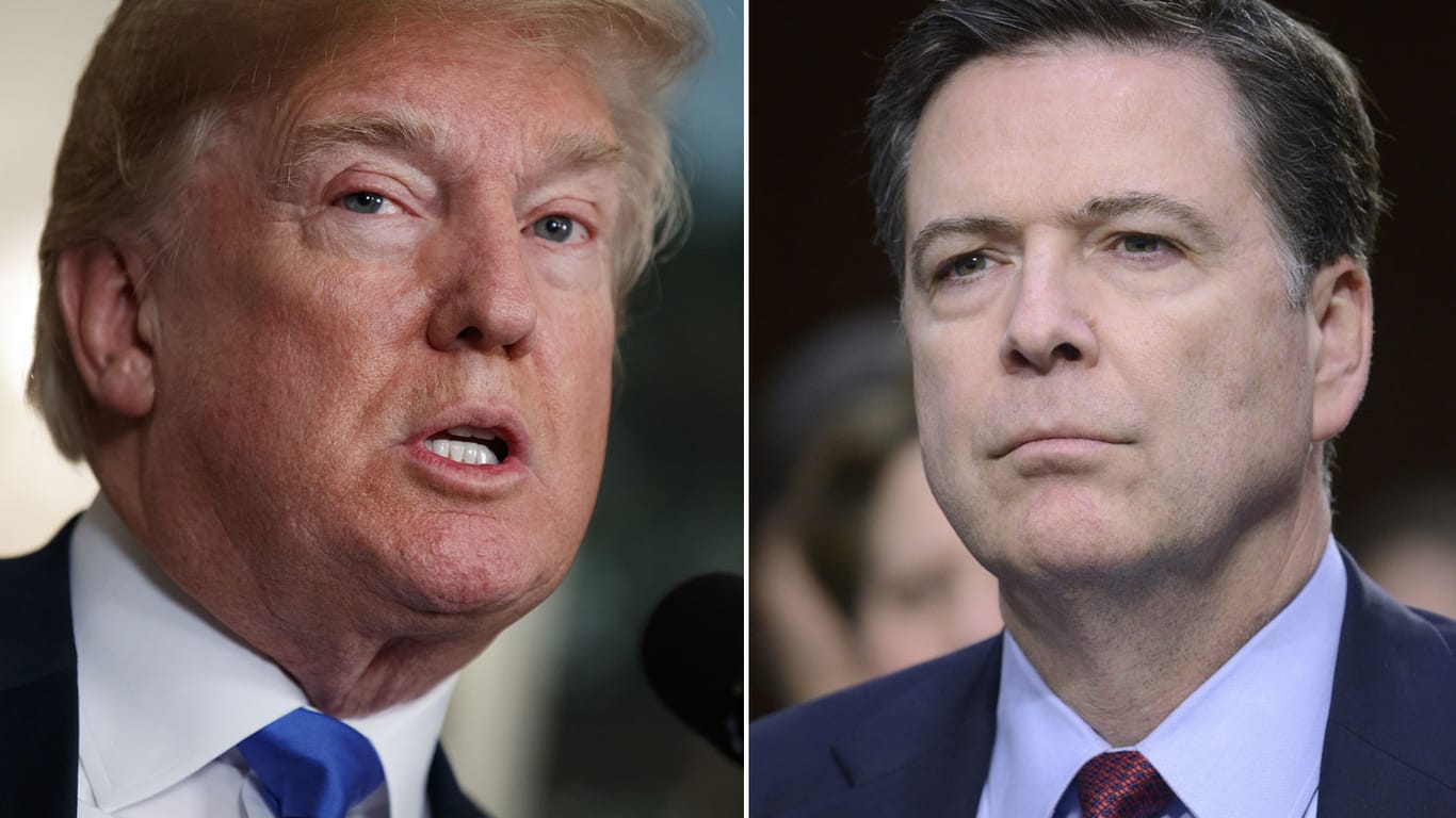 James Comey gegen Donald Trump: In seinem Buch rechnet der Ex-FBI-Chef rechnet mit dem US-Präsidenten ab.