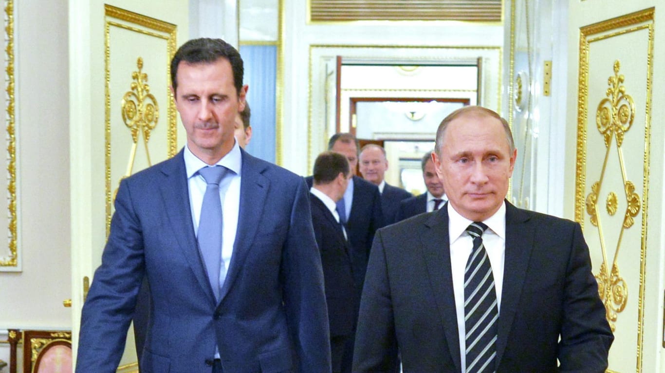 Der syrische Präsident Bashar al-Assad, zusammen mit Russlands Präsident Putin, bei einem Treffen im Kreml: Ohne Russland wäre das syrische Regime wohl nicht mehr an der Macht.