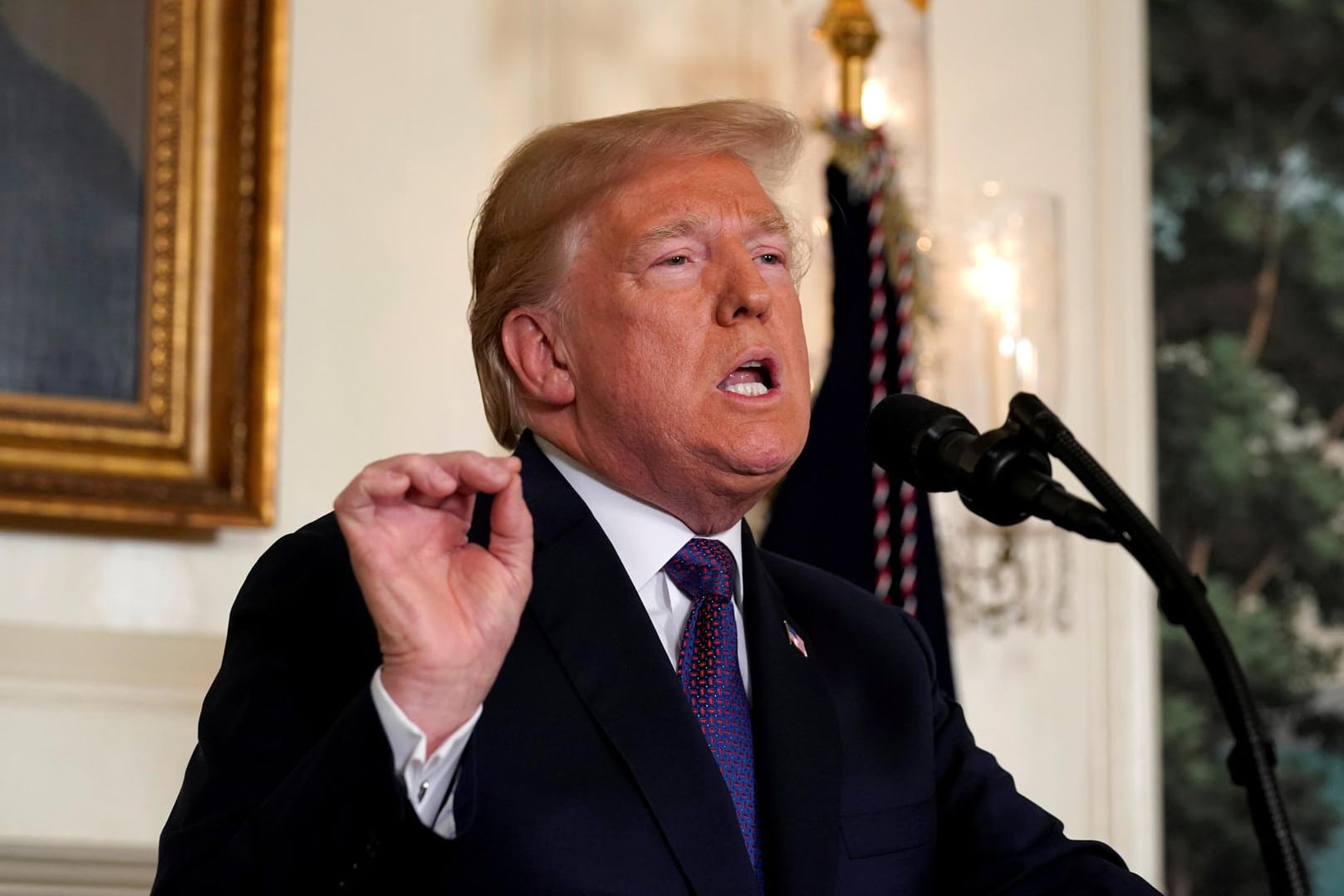 Donald Trump bei seiner Ansprache in Weißen Haus: Es war klar, dass der US-Präsident Syrien angreifen wird, sagt unser Kolumnist.