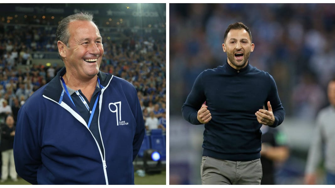 Erfolgreich bei Schalke 04: Huub Stevens gewann mit den Königsblauen den 1997 Uefa-Pokal, Domenico Tedesco liegt mit dem Klub elf Jahre später auf Bundesliga-Tabellenplatz zwei. Erfolgreich bei Schalke 04: Huub Stevens gewann mit den Königsblauen den 1997 Uefa-Pokal, Domenico Tedesco liegt mit dem Klub elf Jahre später auf Bundesliga-Tabellenplatz zwei.