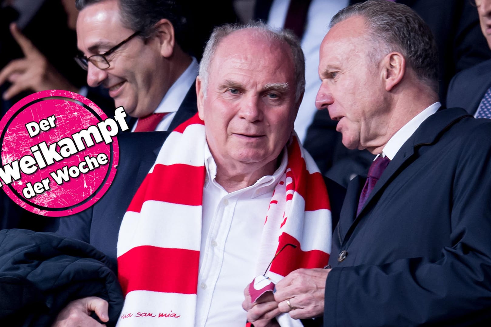 Präsident Uli Hoeneß (l.) und Vorstandschef Karl-Heinz Rummenigge, hier beim Champions-League-Spiel in Sevilla. Sie waren mit den Aussagen von Frankfurt-Manager Bobic alles andere als einverstanden.