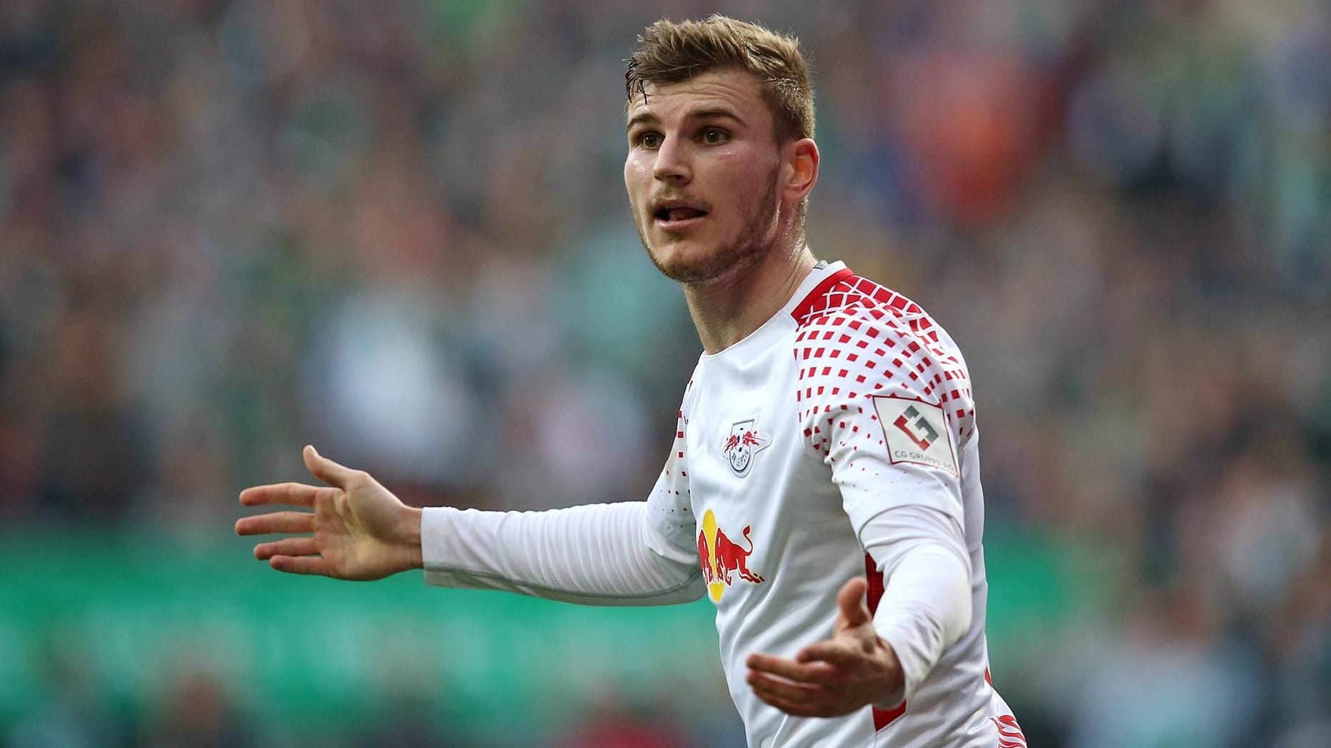 Ein ratloser Timo Werner: RB Leipzig kam bei Werder Bremen nicht über ein Remis hinaus.