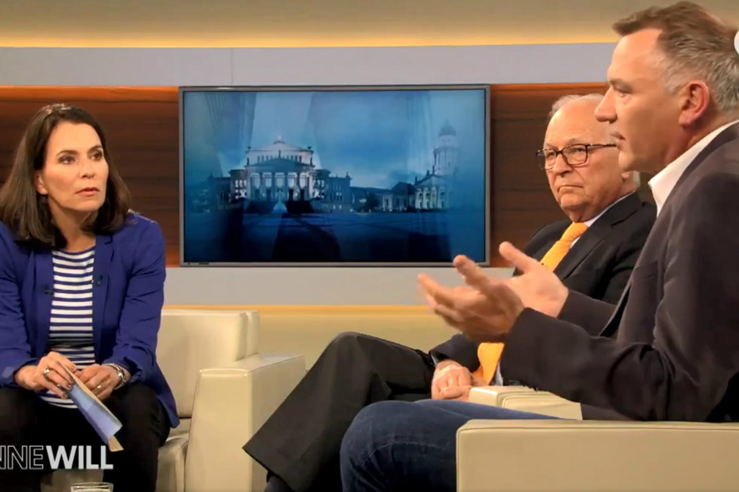 Anne Will (von links), Wolfgang Ischinger und Jan van Aken: Bei der Beurteilung Russlands war man sich nicht ganz einig.