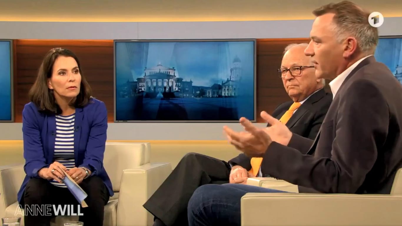 Anne Will (von links), Wolfgang Ischinger und Jan van Aken: Bei der Beurteilung Russlands war man sich nicht ganz einig.