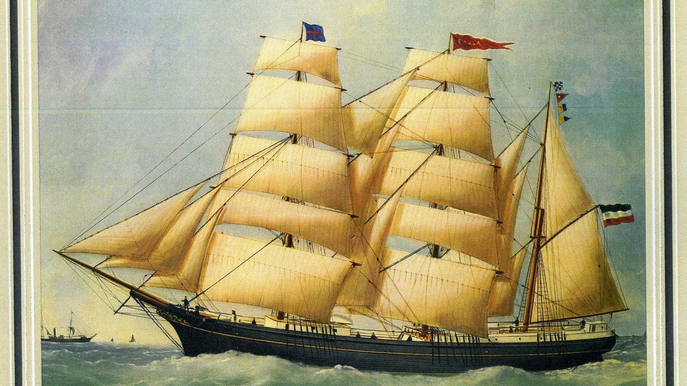 Forschungsschiff "Paula": Der Kapitän warf die Flasche 1886 in den Indischen Ozean.