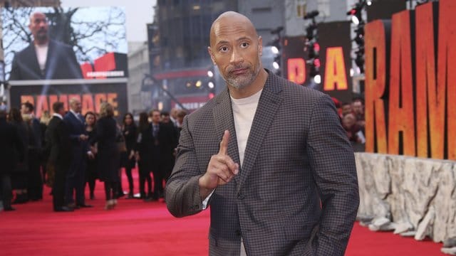 Dwayne "The Rock" Johnson bei der Europapremiere von "Rampage" in London.