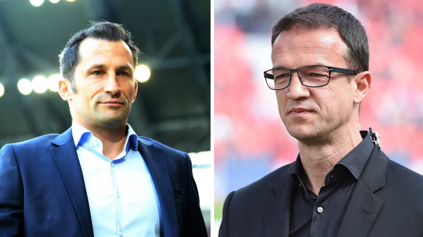 Bayerns Sportdirektor Hasan Salihamidzic (l.) und Frankfurts Sportvorstand Fredi Bobic: Der Streit um den Kovac-Wechsel wurde offenbar beigelegt.