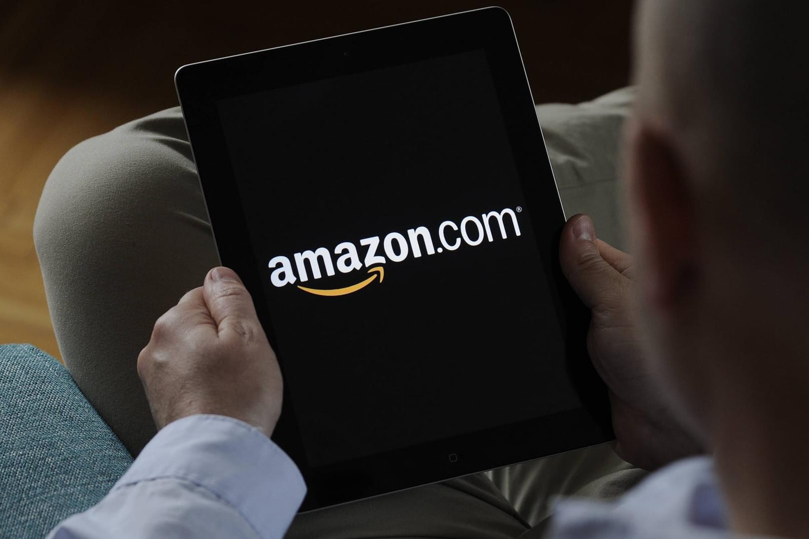 Amazon.com-Logo auf einem iPad: Mehr Produkte aus den USA.