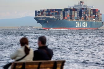 Containerschiff auf dem Bosporus: Die Zustimmung zum Freihandel ist in Deutschland zuletzt wieder gestiegen.