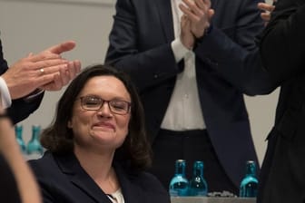 Applaus für Andrea Nahles nach iher Wahl zur neuen Parteivorsitzenden der SPD.