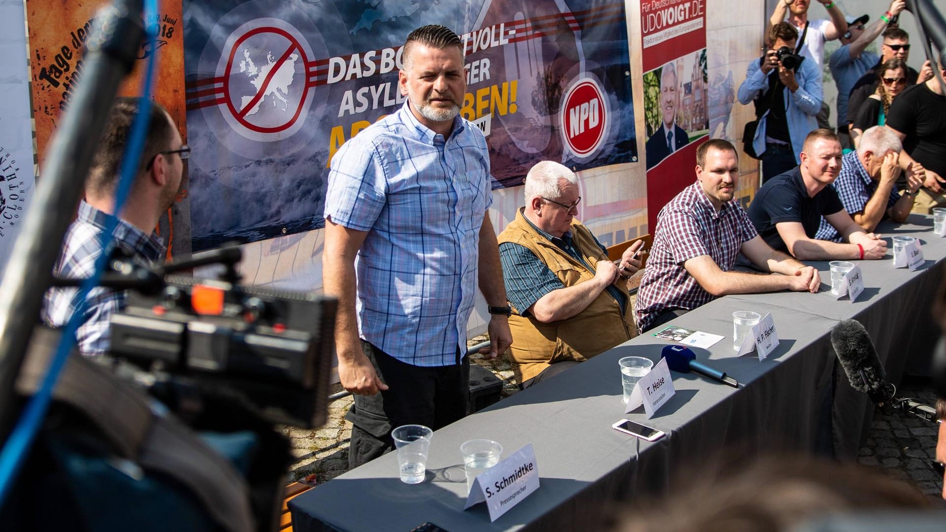 Veranstalter von der NPD: Thorsten Heise ist der Organisator des Festivals. Eine Anfrage zu Antifa-Aktivisten auf dem Gelände hat er nicht beantwortet.