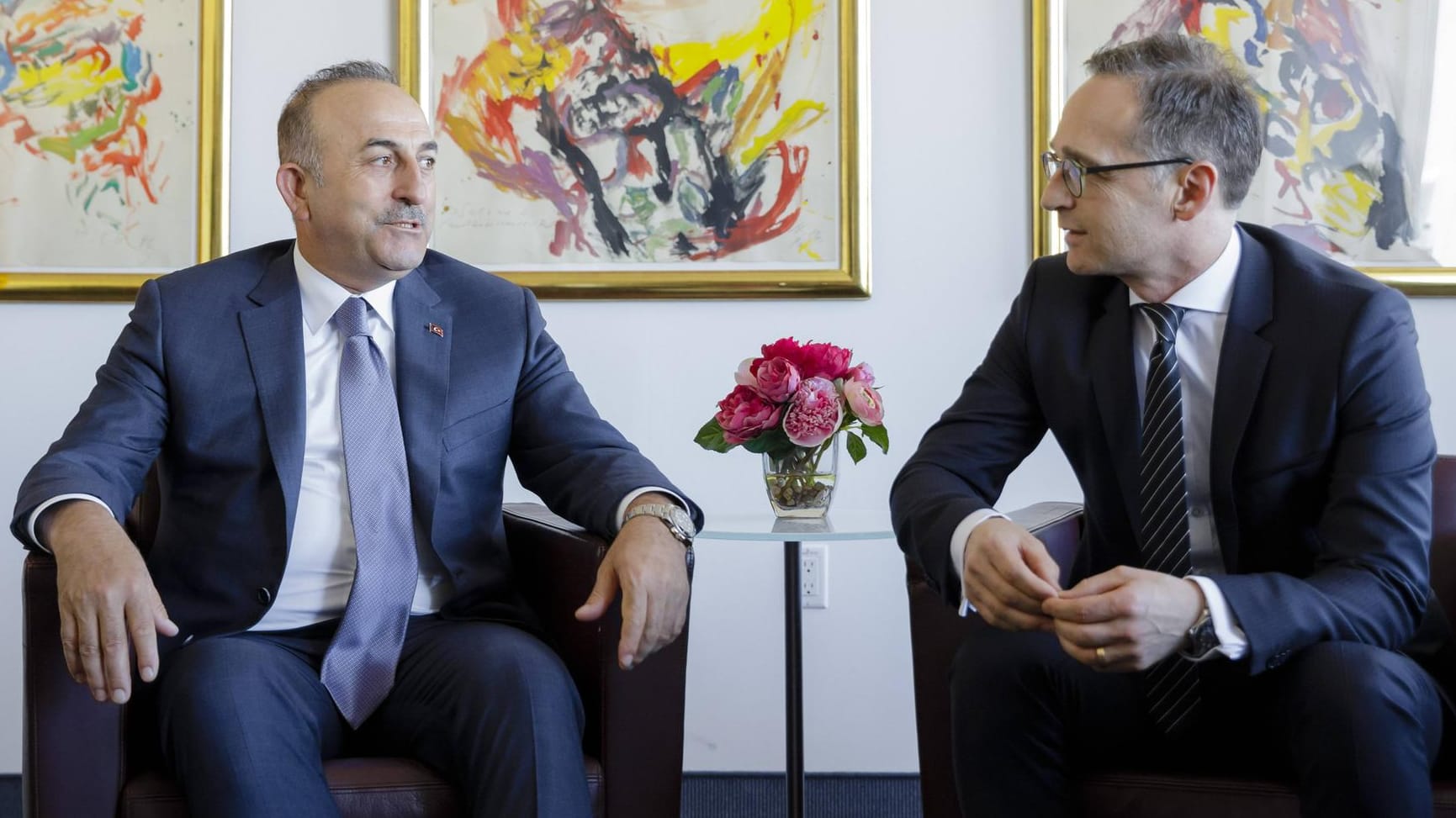 Außenminister Heiko Maas trifft seinen türkischen Amtskollegen Mevlüt Cavusoglu: Der bevorstehende Wahlkampf in der Türkei dürfte für einigen Gesprächsstoff gesorgt haben.