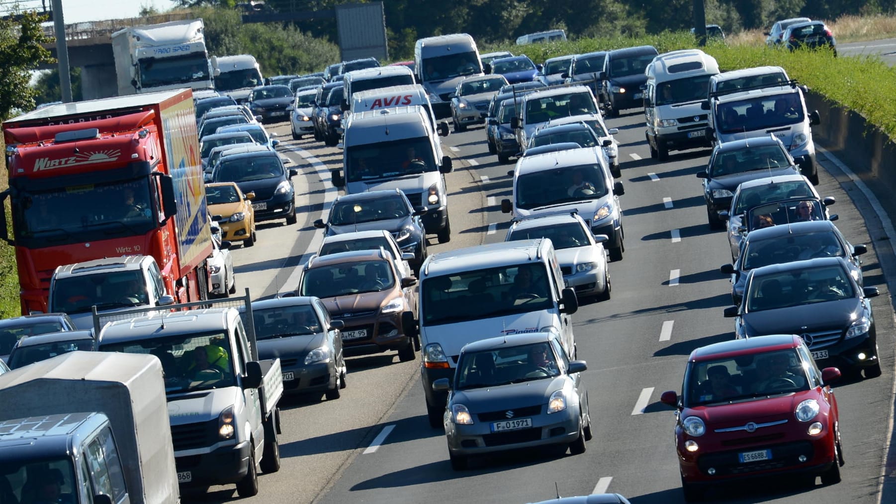 Stau auf der Autobahn