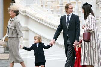 Prinzessin Caroline und Andrea Casiraghi mit seiner Frau Tatiana und den beiden Kindern.