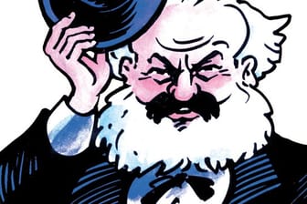Das Cover des Buchs "Grüß Gott! Da bin ich wieder! Karl Marx in der Karikatur".