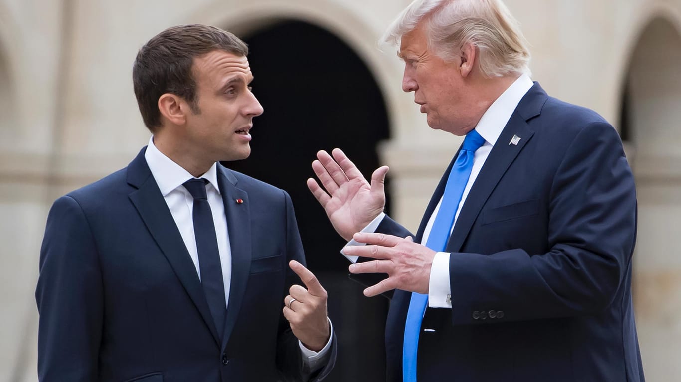 Donald Trump und Emmanuel Macron: Frankreichs Präsident hat die USA dazu aufgerufen, nicht aus dem Atom-Abkommen mit dem Iran auszusteigen.