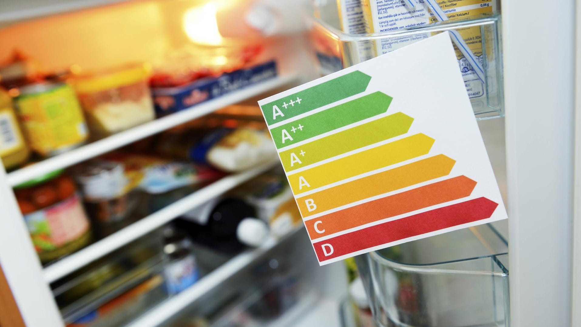 EU-Energielabel am Kühlschrank