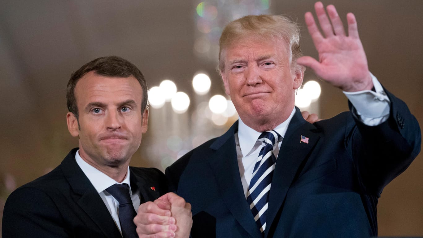 Vierter Akt: Bei der Pressekonferenz lassen Macron und Trump einen Kompromiss erahnen