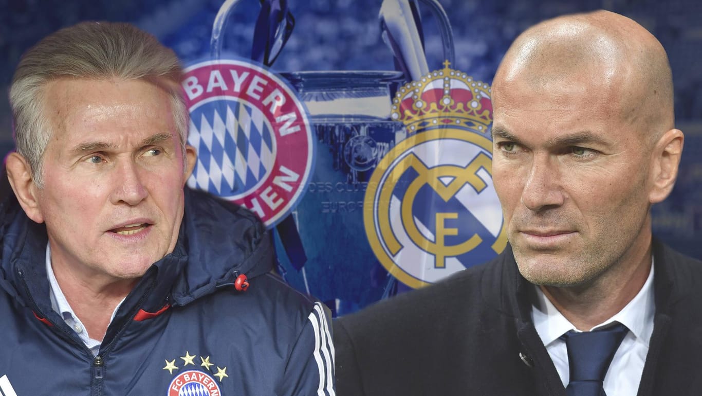 Jupp Heynckes (l.) und die Bayern oder Zinedine Zidane und Real Madrid: Wer zieht ins Champions-League-Finale ein?