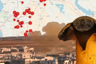 Landkarte des Schreckens: Das Syrian Archive hat eine Datenbank von Chemiewaffenangriffen erstellt, die aus Sicht von deren Experten erwiesen ist.