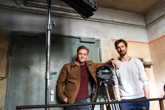 Matthias Schweighöfer und Florian David Fitz bei den Dreharbeiten zu dem Film "100 Dinge".