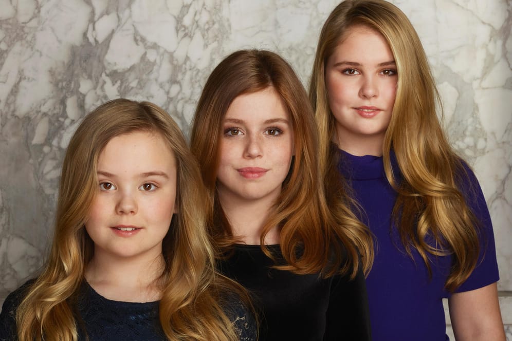 Von links nach rechts: Prinzessin Ariane, Prinzessin Alexia und die Erstgeborene von Königin Màxima der Niederlande, Prinzessin Catharina-Amalia.