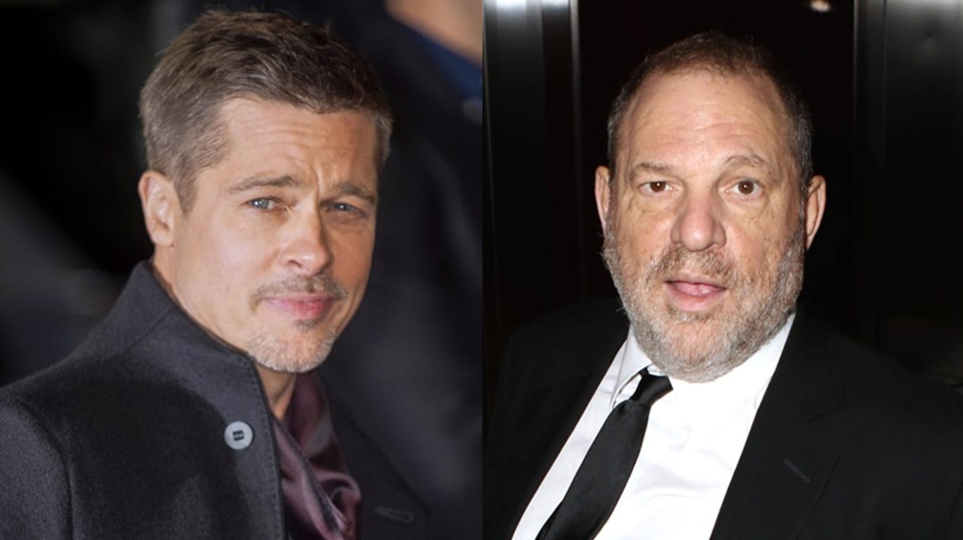 Brad Pitt und Harvey Weinstein: Der Schauspieler plant einen Film über den Skandal rund um den gefallenen Erfolgsproduzenten.