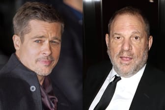 Brad Pitt und Harvey Weinstein: Der Schauspieler plant einen Film über den Skandal rund um den gefallenen Erfolgsproduzenten.