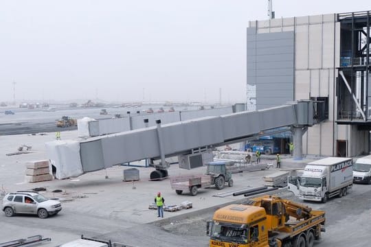 Teilansicht des neuen Flughafens in der türkischen Metropole Istanbul.