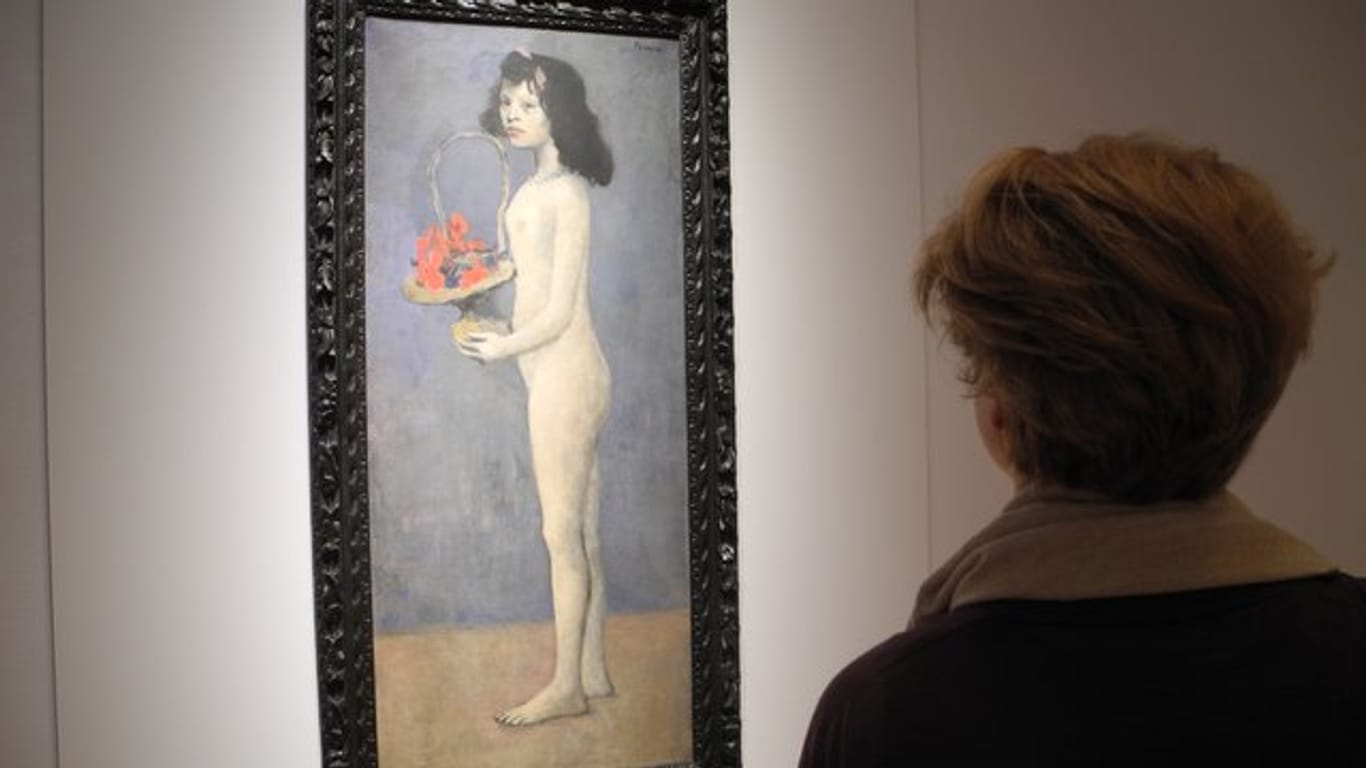 Das Gemälde "Fillette à la corbeille fleurie" von Pablo Picasso soll als Teil der Kunstsammlung des verstorbenen US-Milliardärs David Rockefeller versteigert werden.