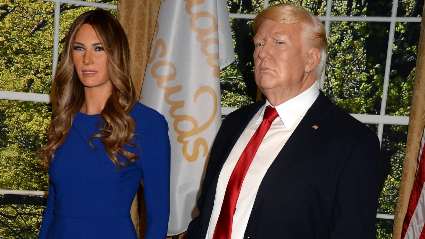 Melania Trumps Wachsfigur: Sie steht neben der von Donald Trump.