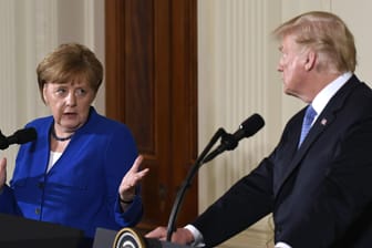 Kanzlerin Angela Merkel und US-Präsident Donald Trump: Ein wenige Klimaerwärmung zwischen den Staatschefs, doch wenig Lösungen.