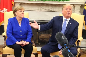 Angela Merkel und Donald Trump: Das Treffen der Bundeskanzlerin mit dem US-Präsidenten brachte wenig Ergebnisse.