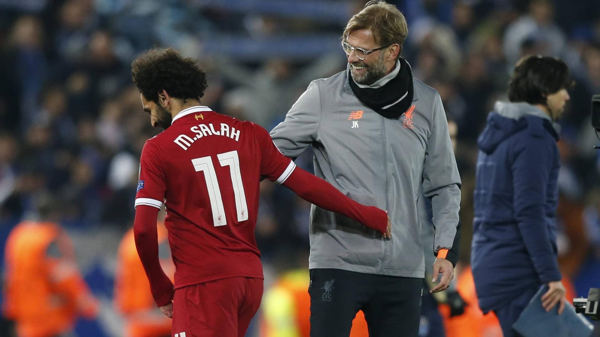 Top-Duo: Liverpool-Trainer Jürgen Klopp (r.) und Reds-Torjäger Mohamed Salah.