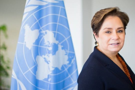 Generalsekretärin des UN-Klimasekretariats, Patricia Espinosa Cantellano, ruft zu verstärkten Anstrengungen im Klimaschutz auf.